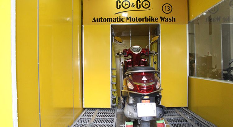 Hệ thống rửa xe máy tự động chưa được phổ biến tại Việt Nam
