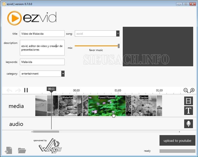 Phần mềm Ezvid Video Maker