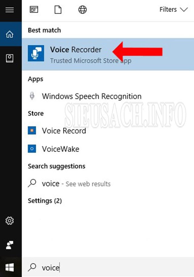  Tìm kiếm từ khóa “Voice Recorder”