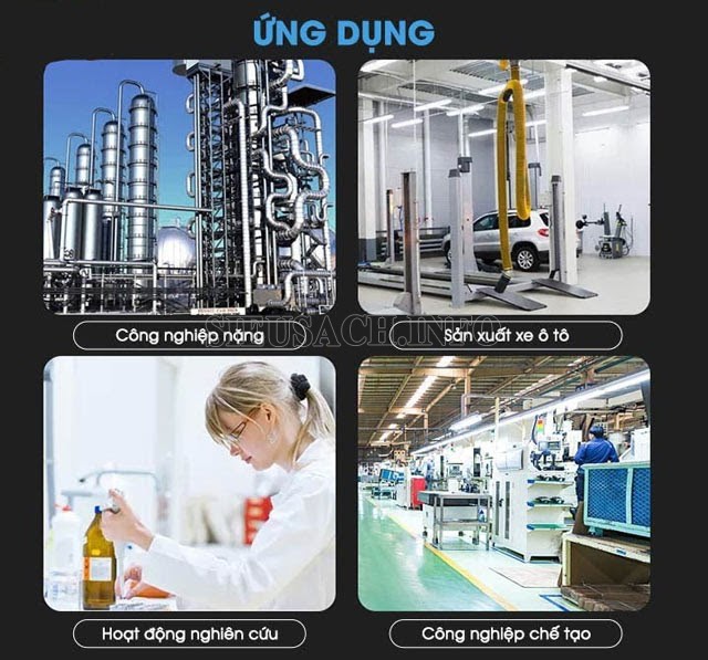 Máy sấy khí nén được ứng dụng trong nhiều lĩnh vực khác nhau