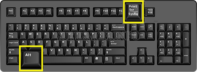 Nút chụp ảnh màn hình trên laptop “Alt + PrtScn”