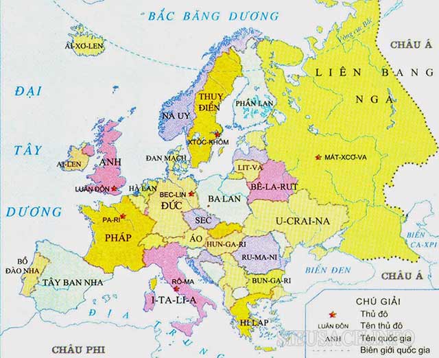 Tìm hiểu về các nước châu Âu