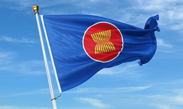 Hình ảnh lá cờ các nước ASEAN 
