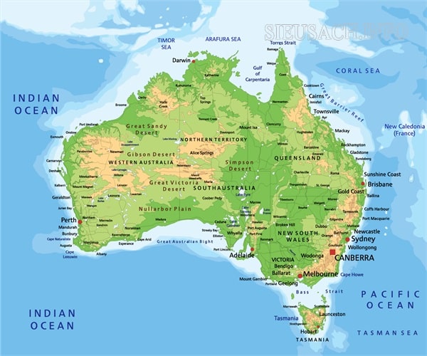 Nước Úc thuộc châu Úc