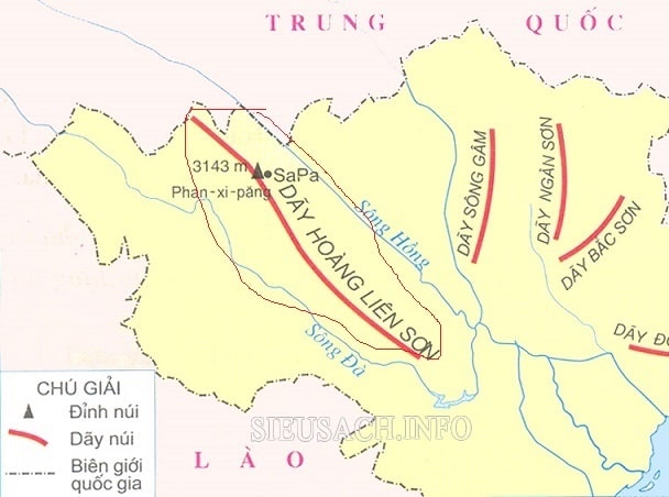 Bản đồ dãy Hoàng Liên Sơn
