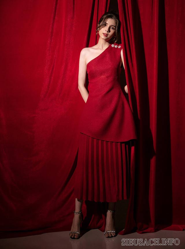 Vải ruby thường được thiết kế làm váy dạ hội