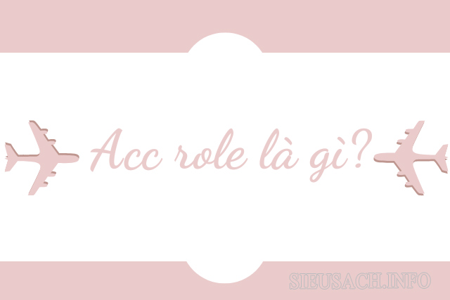 Acc role là tài khoản dùng để “đóng vai” một ai đó