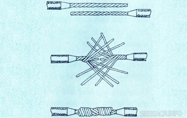 Cách đấu dây điện lõi có nhiều sợi mối nối thẳng