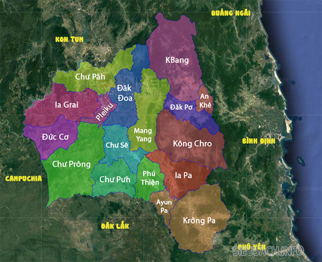 Gia Lai có 2 thị xã và 14 huyện