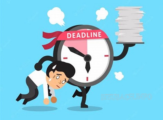 Dí deadline là công việc bắt buộc phải hoàn thành trong thời gian hạn định