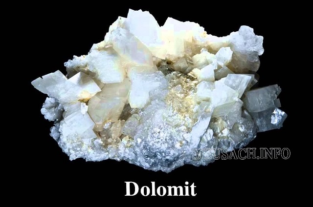 Hỗn hợp rắn tự nhiên của dolomit sắt làm tinh thể có màu vàng